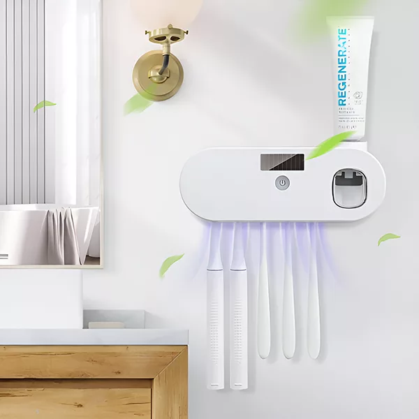 Brosse à Dents Support de Désinfection UV Presse-Dentifrice – Image 4
